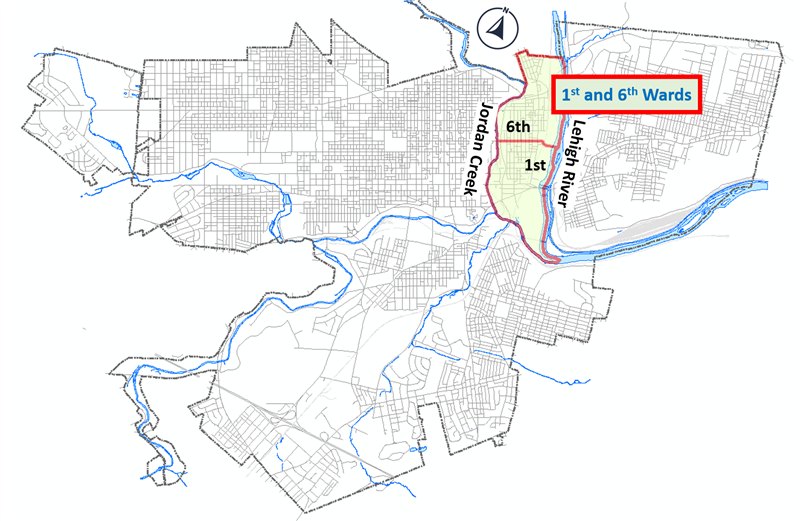 1st & 2nd Wards Map